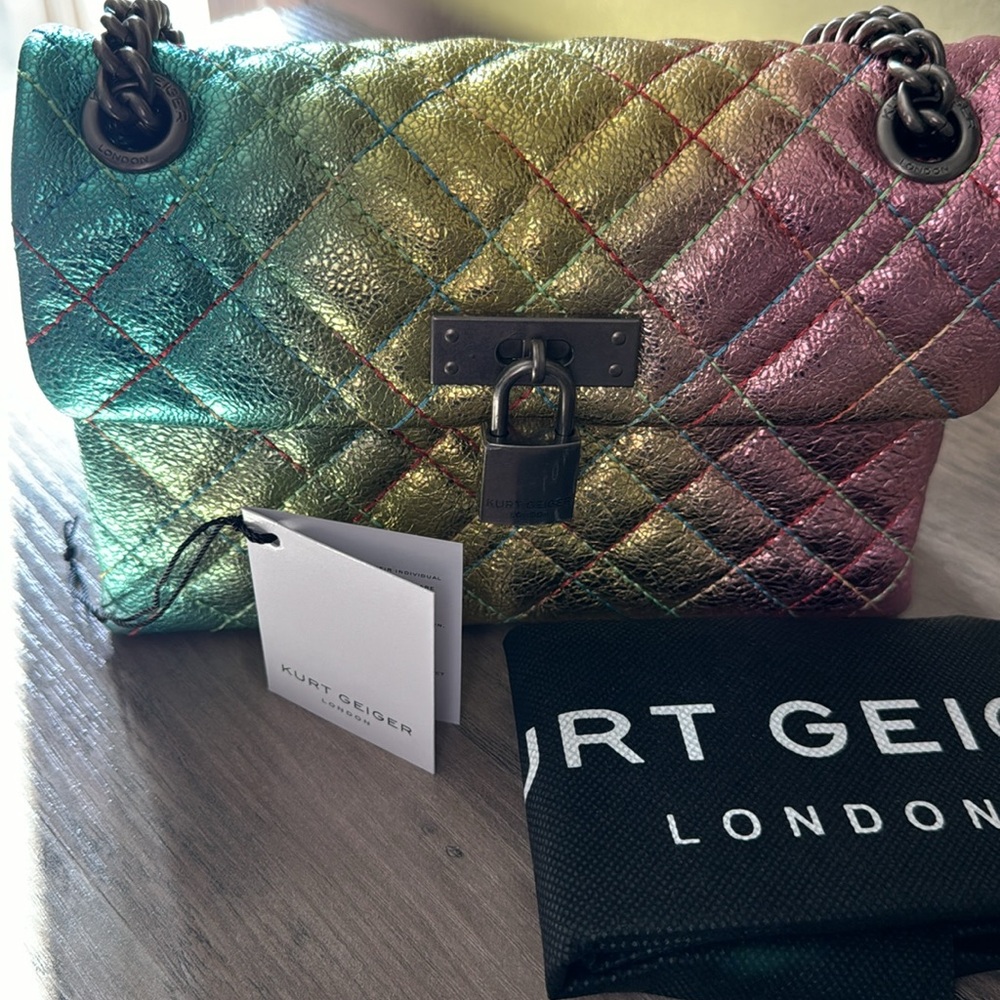 Kurt Geiger Mini Brixton Lock Shoulder Bag. Hard to find mini bag. New with tag.